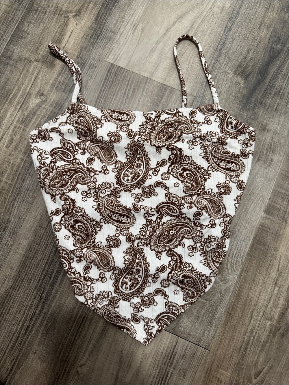 Cropped Paisley Western Top